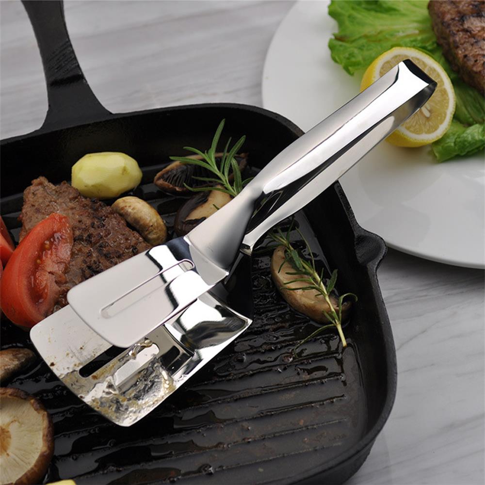 Edelstahl Braten Schaufel Clip Multifunktionale Steak BBQ Zange Braten Fisch Spachtel Clip Haushalt Küche Werkzeug Brot Clip
