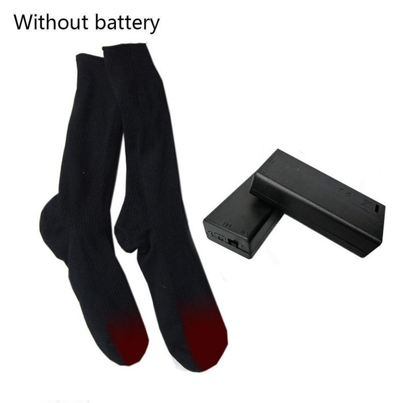 Winter Men Women Electric Heating Socks Thermal Heated Toes And Back Socks Battery Box Foot Warmer Socks Outdoor Equipment