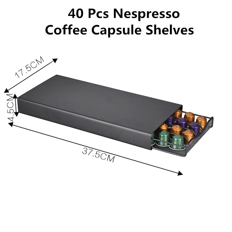40 schoten Kaffee Kapsel Organizer Lagerung Stehen Praktische Kaffee Schubladen Kapseln Halter Für Nespresso Kaffee Kapsel Regale