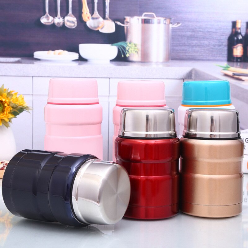 Insulated Lunch Box Soup Holder Stainless Steel Portable Food Container Picnic School Office Soup Cup Thermos Kitchen Cocina