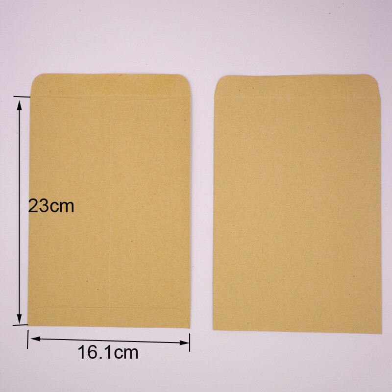 Sobre Kraft de 10 Uds., bolsa de papel autoadhesiva de varios tamaños en blanco, tarjeta postal, sobre de invitación para boda, papelería escolar para oficina