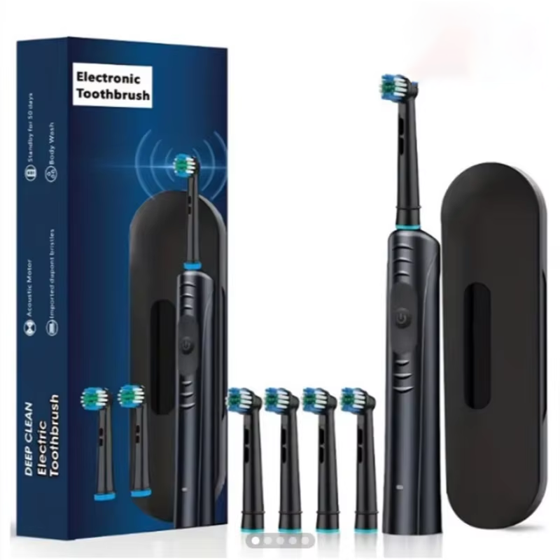 Elektrische Zahnbürste, drehbar, wiederaufladbar, elektrische Zahnbürste für Zahnaufhellung, rotierende elektrische Zahnbürste für Erwachsene: MULTI