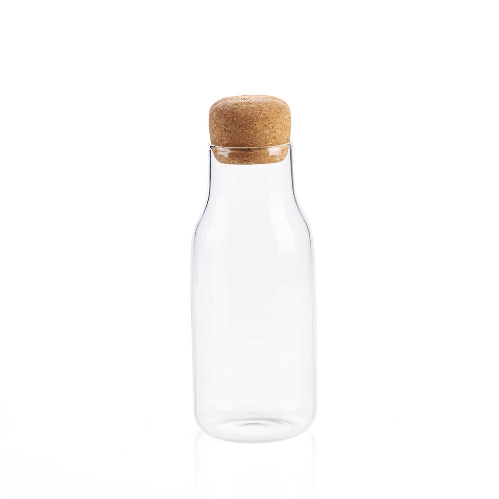 600/300/150ML Glass Storage Bottles for Bulk Products Containers with Lid Cork Column Sealed Jar Food Spices Organizer Cans: 600ml