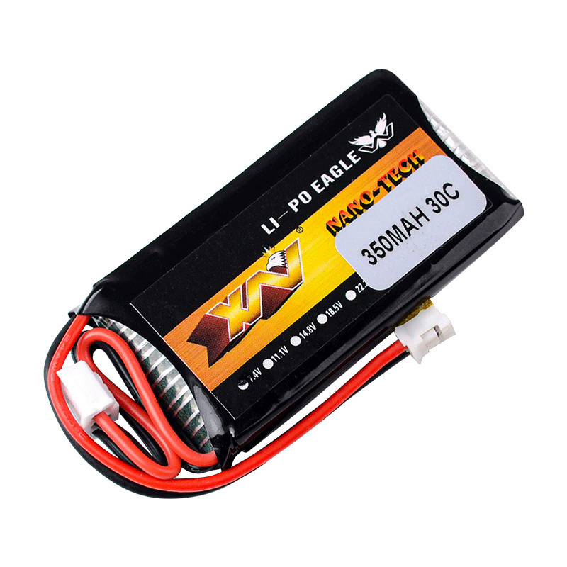 RC Car Battery HJ 2S 7.4V 350mAh 30C Lipo Battery For AXIAL SCX24 90081 C10 1/24 Rc Car Models Accessories 7.4V Battery