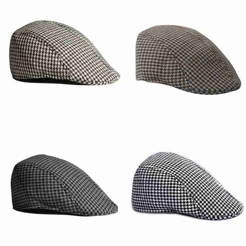1Pc Peaky Blinders Hoed Katoen Plaid Baret Vintage Tweed Cap Verstelbare Hoed Voor Mannen En Vrouwen Accessoire Lente Peaky blinders Hoed