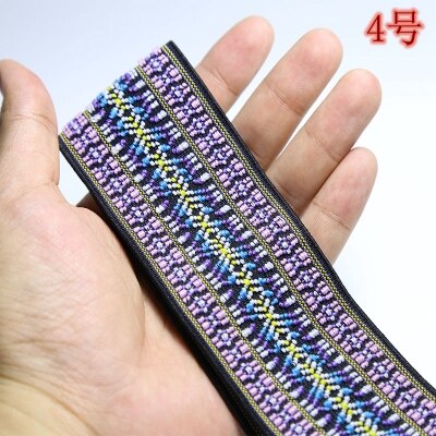 50mm nylon fargerike elastiske bånd gjør-det-selv-belte bånd kjole bukser sko klær gummi 4cm webbing plagg sytilbehør: 4 50mm