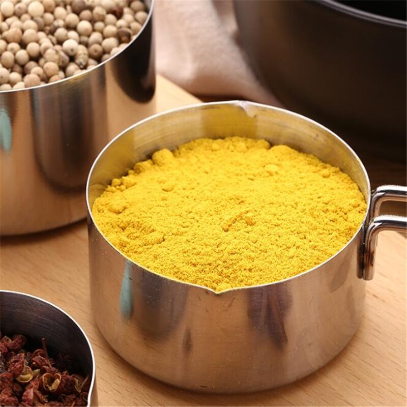 Cuillères à mesurer en acier inoxydable, 4 pièces/ensemble, cuillère à café en poudre, tasse à mesurer, balance de cuisine, outils de pâtisserie