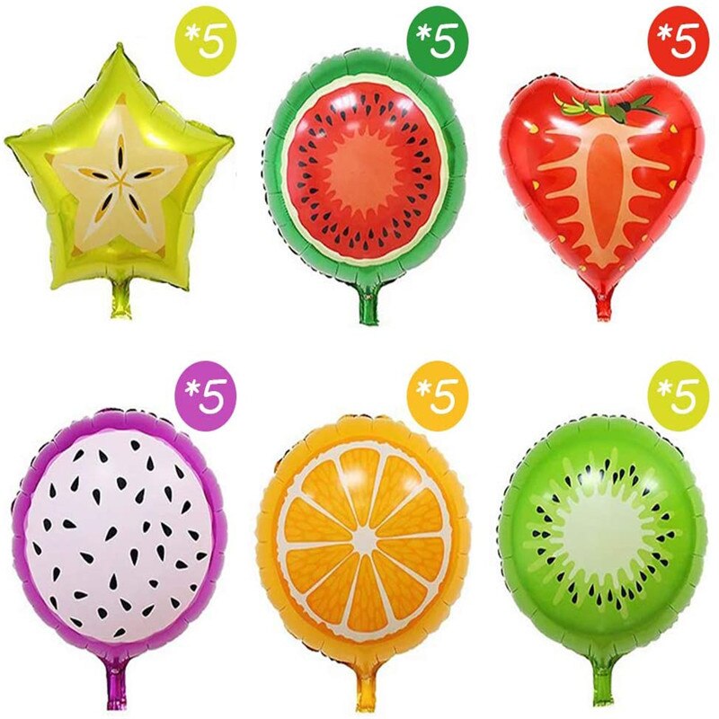 18 zoll Frucht Party Aluminium Film Erdbeere wassermelone Orange Aufblasbare Ballon Festival Party Dekoration Stern Ballon 1Stck