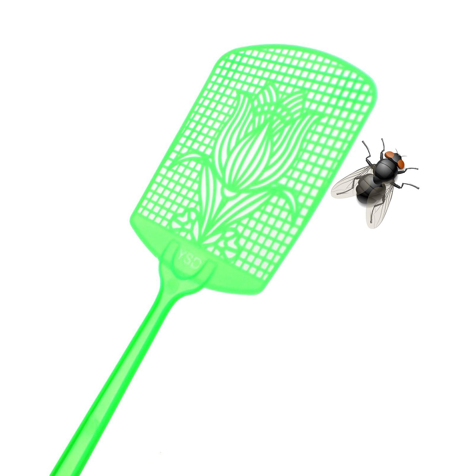 Flyve skadedyrs swatter plast fly-swatter bærbart hjem ca. 42.5cm*12cm multifunktion 1 stk