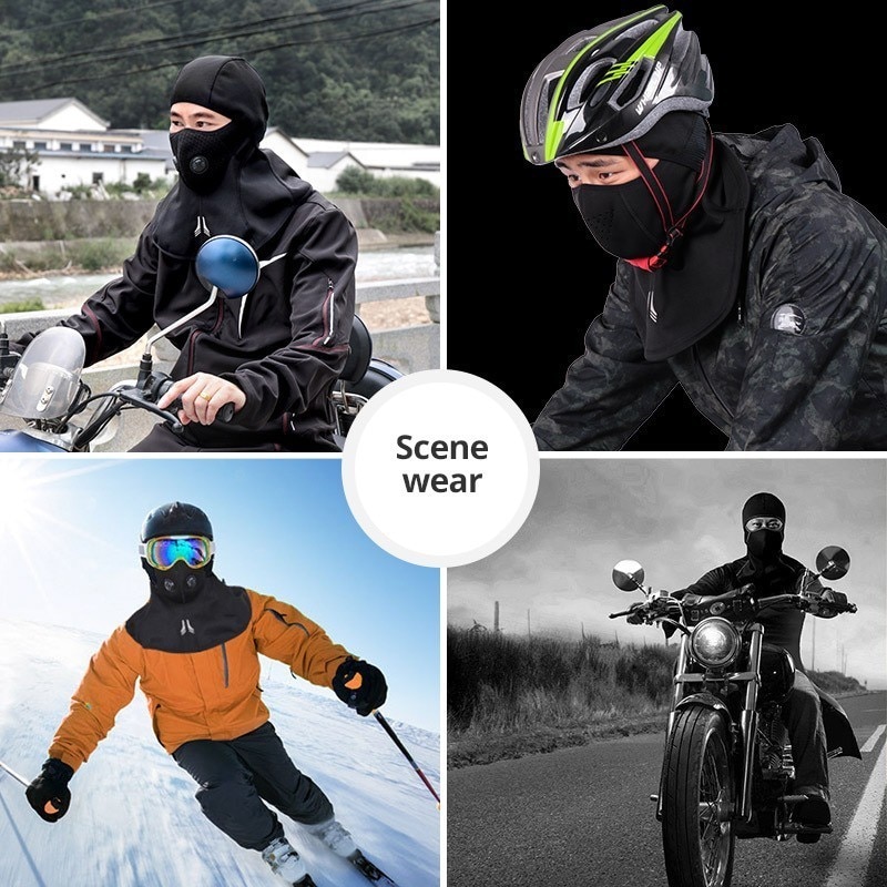 WHEEL UP Cycling Face Mask Cap Ski Bike Thermal Fleece Balaclava Winter Bicycle Face Mask Dustproof hood Skating Hat Headwear