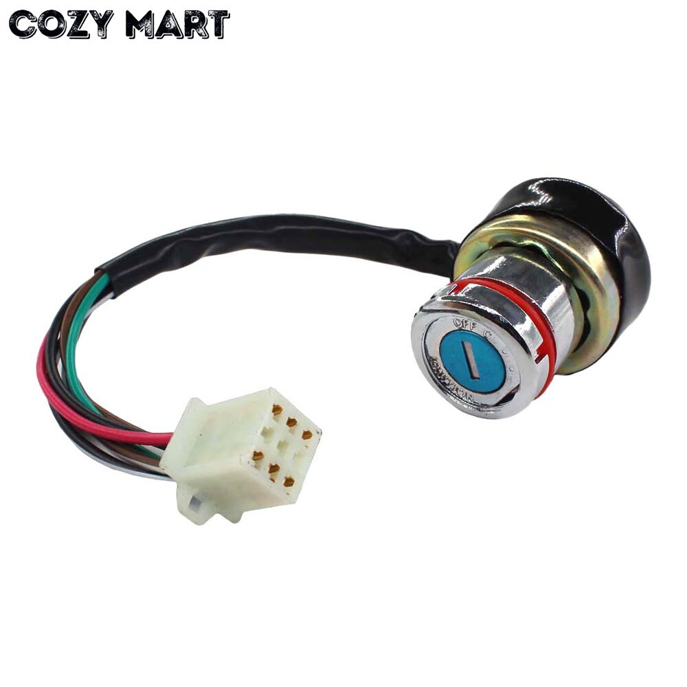 Motorcycle Ignition Switch 3 Position 6 Wire With 2 Keys fit for Harley Bobber Scooter Chopper ATV Go Kart