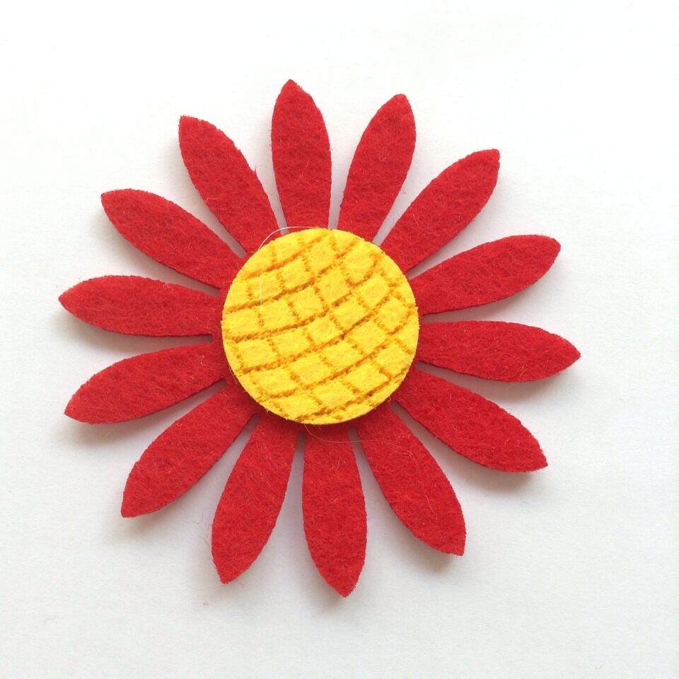 DIY voelde mooie kleurrijke zonnebloem 50 Stks/partij 80*80mm