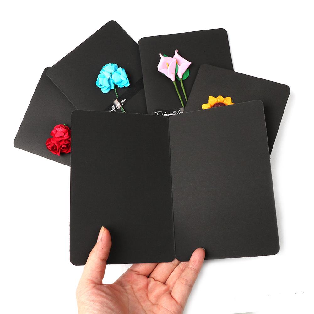 Dry Flower Handmade Cards Handwritten Blessing Greeting Card Birthday Wedding Invitation Cards Thanks Cards Party Supplies