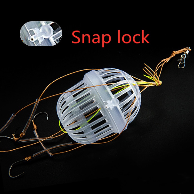 Explosion Fishing Hooks Spherical Sea Box Monsters with Six Strong Carbon Steel Fishing Feeder Jig Head Accessories