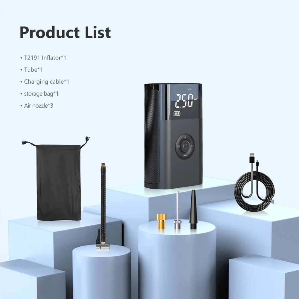 Mini-luftkompressor 12v psi bärbar elektrisk luftpump bildäckspåfyllningspump 150 motorcykeldäck