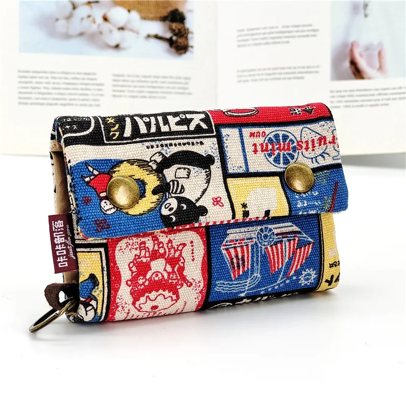 Style Canvas Wallet For Men Women Coin Purse Card Holder Foreign Trade Goods One Piece: Yellow