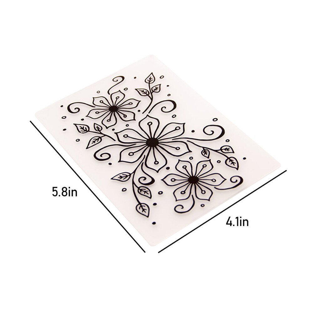 Eastshape Three Flowers Pattern Plastic Embossing Folder for Scrapbook DIY Album Card Tool Plastic Template Folders