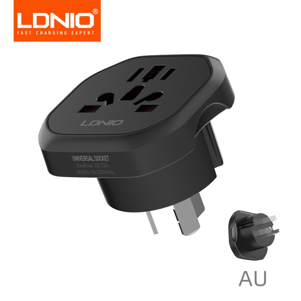 LDNIO Adaptateur de voyage universel EU UK US AU, prise de conversion, prise américaine vers prise universelle européenne,adaptateur prise us eu: bleu foncé