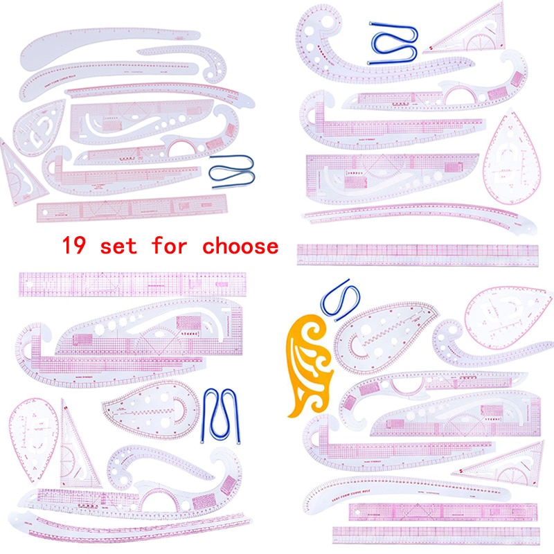 Ruler French Curve Cutting Rulers Yardstick Sewing Tools Measure Dressmaking Comma Line Straight Ruler Sewing Clothing Rulers
