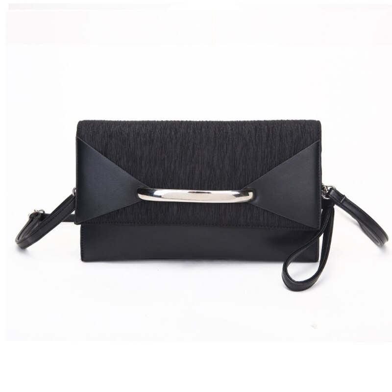 Borsa a tracolla da donna in ecopelle con patta busta da ufficio borsa da polso da donna pochette borsa a tracolla portafoglio da sera sottile: 3TT501721-BK