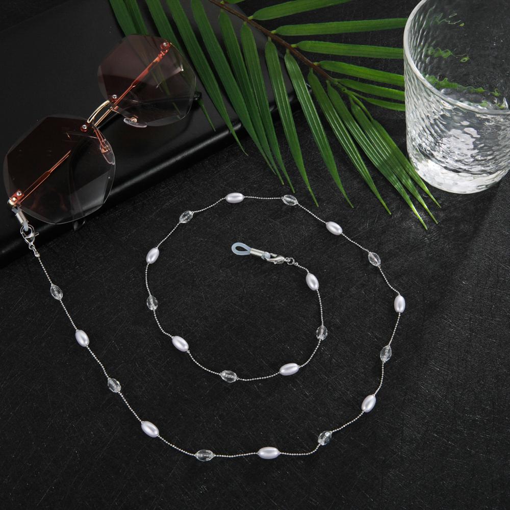 Skyrim Chic Pearl Beaded Glasses Chain for Women Sunglasses Chains Lanyards Neck Strap Rope Reading Eyeglasses Cord Holder