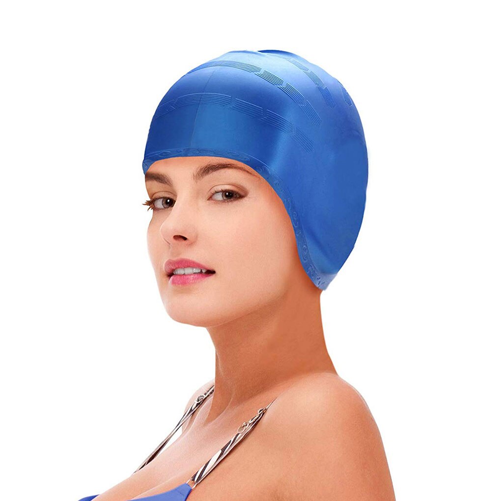 FangNymph BOIHON Silicone Swimming Caps Women Long Hair Swim Hat Cover Protect Ears Sports Pool Cap