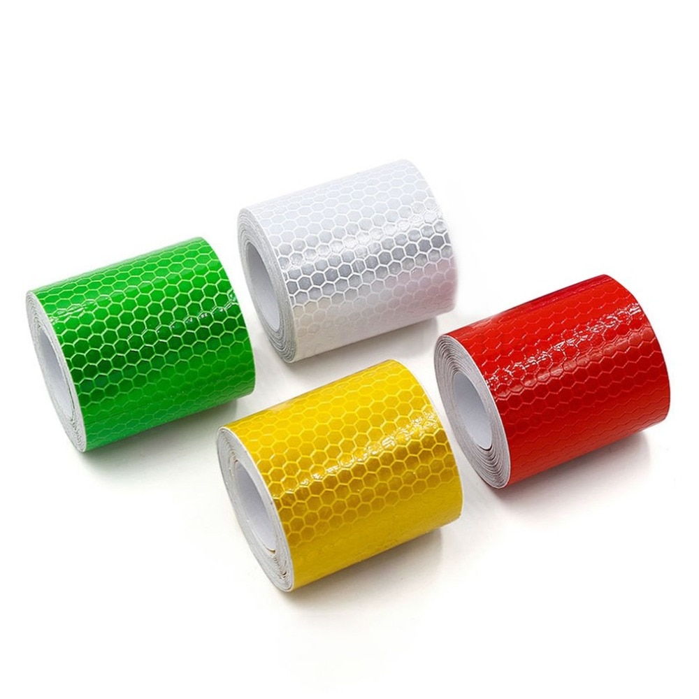 5Cm * 3M Veiligheid Mark Reflecterende Tape Stickers Auto-Styling Zelfklevend Waarschuwing Tape Automobiles Motorfiets Reflecterende film