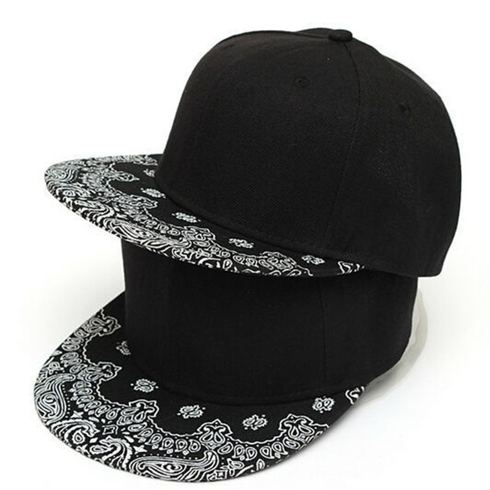Gorro negro con estampado de cachemir blanco a la para hombre al aire libre para mujer gorra de béisbol de verano sombrero de sol ajustable Hip Hop Snap back gorras sombrero