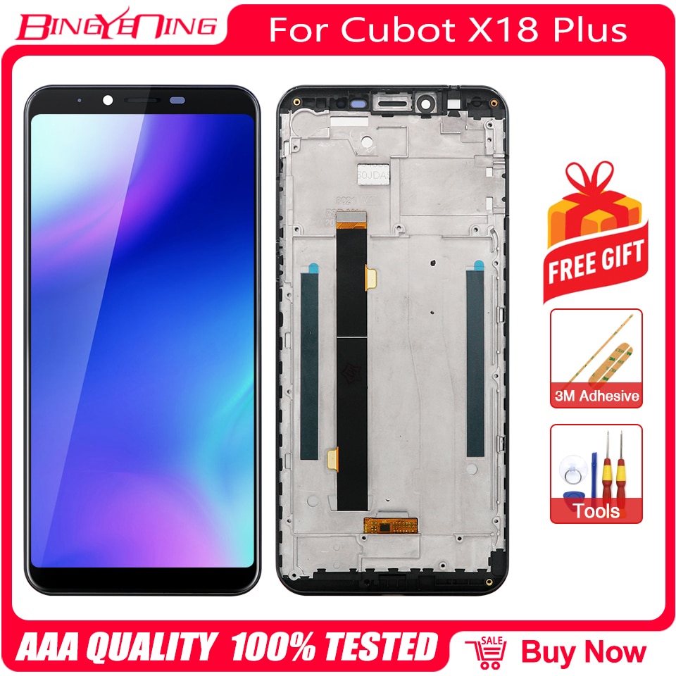 Original para Cubot X18 Plus LCD y Digitalizador de pantalla táctil con módulo de pantalla de visualización de Marco reparación accesorios piezas