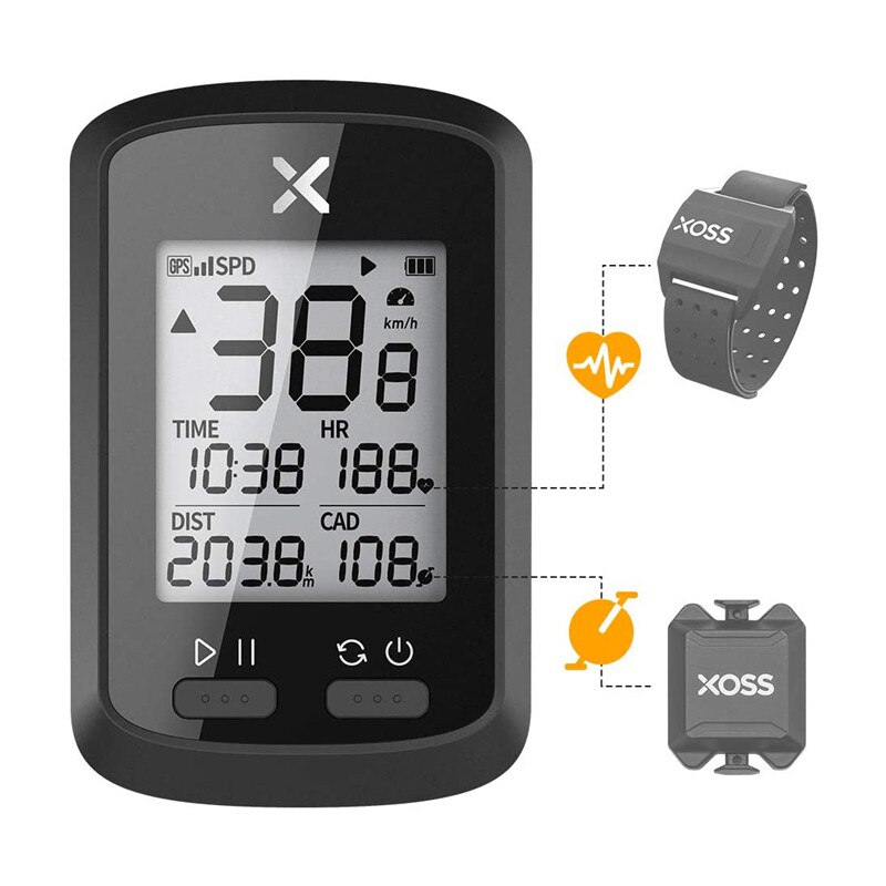 XOSS G + GPS SMART BIKE ciclismo ordenador Bluetooth 1,8 pulgadas pantalla Digital LCD impermeable IPX7 bicicleta ordenador velocímetro