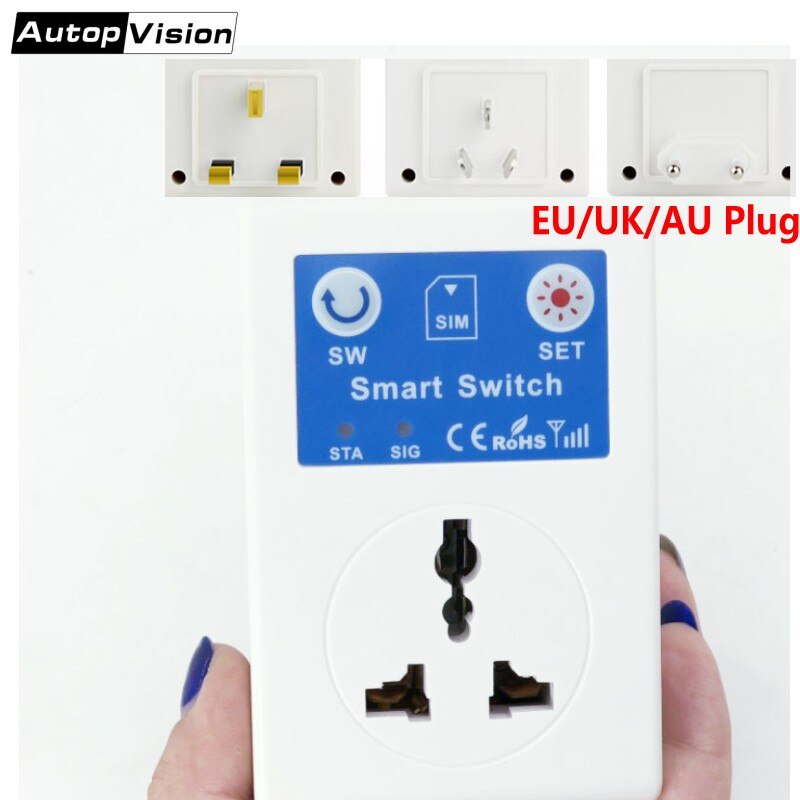 Newest GSM Power Socket SC1-GSMVC EU/UK/AU Plug GSM SMS Mobile Phone Remote Control Wireless Smart Socket Switch