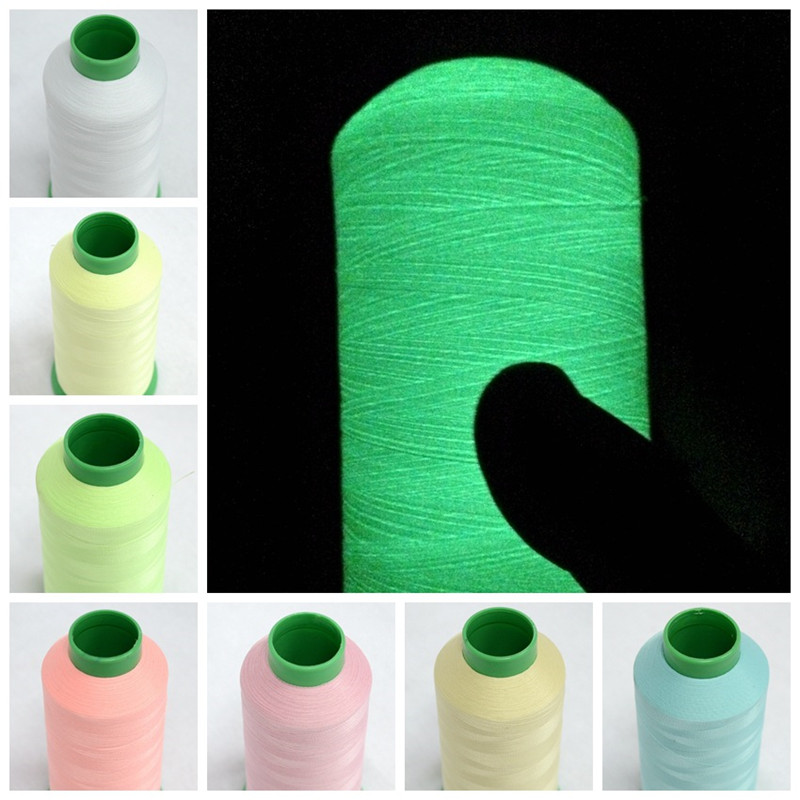 1pc resplandor en el oscuro la máquina de coser de la máquina de bordado hilo de filamento de Nylon 1000Y cada carrete 150D/2 ropa de tejido de costura GPD8198