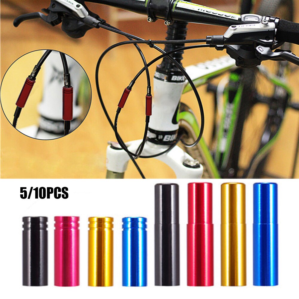 5/10 pièces 4 couleurs Aluminium frein/dérailleur changement de câble couverture vélo embout capuchon extérieur vtt vélo de route pièces de cyclisme accessoire