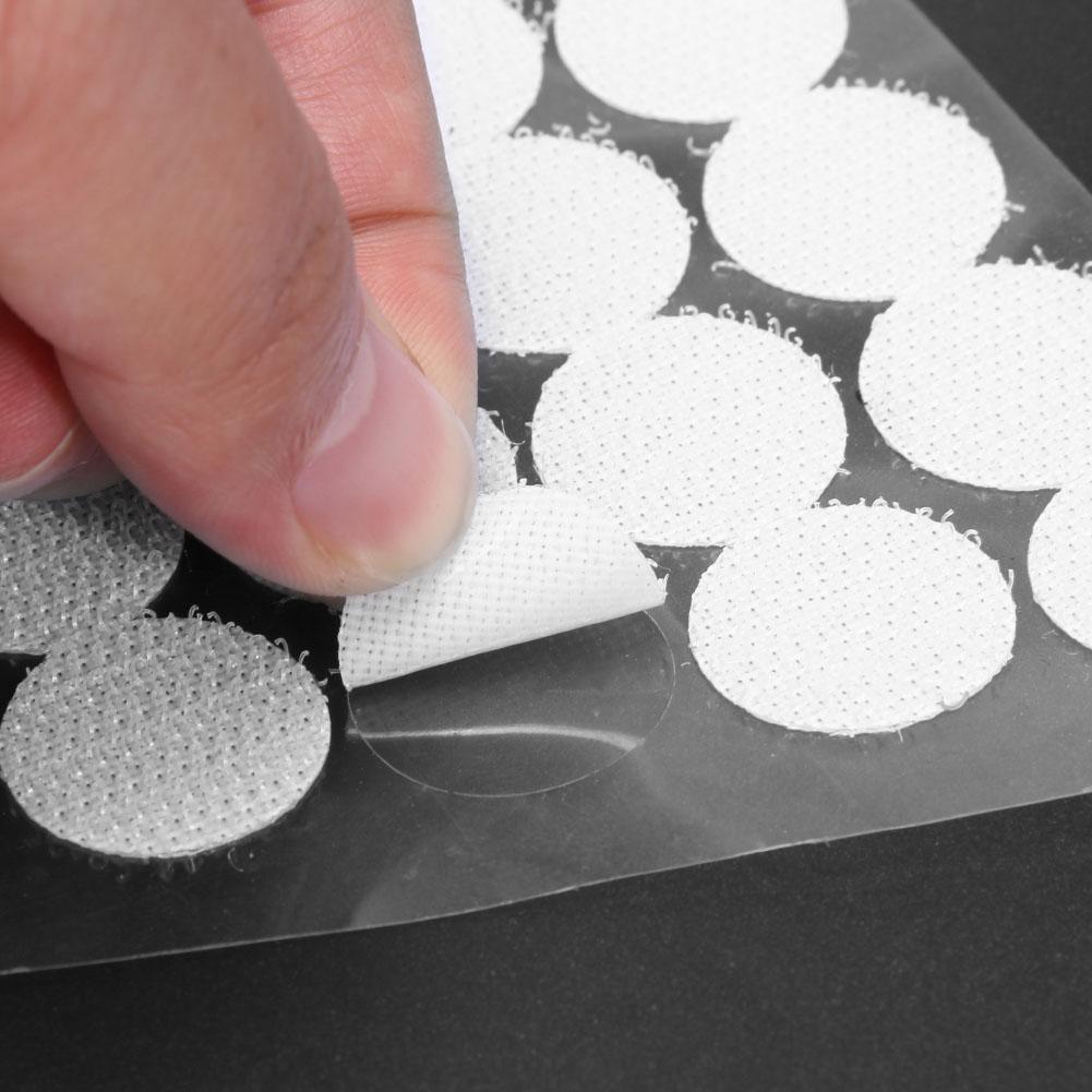 500Pairs Zelfklevende Dot Stickers Tapes 10Mm Flex Sterke Lijm Sticker Ronde Nylon Dubbelzijdig Tape Voor Weergave levert