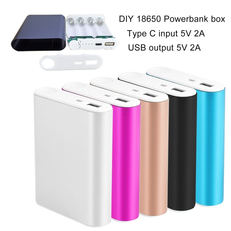 LX0B Draagbare 18650 Power Bank Case Diy Opladen Batterij Box Voor Smartphone Tablet Pc