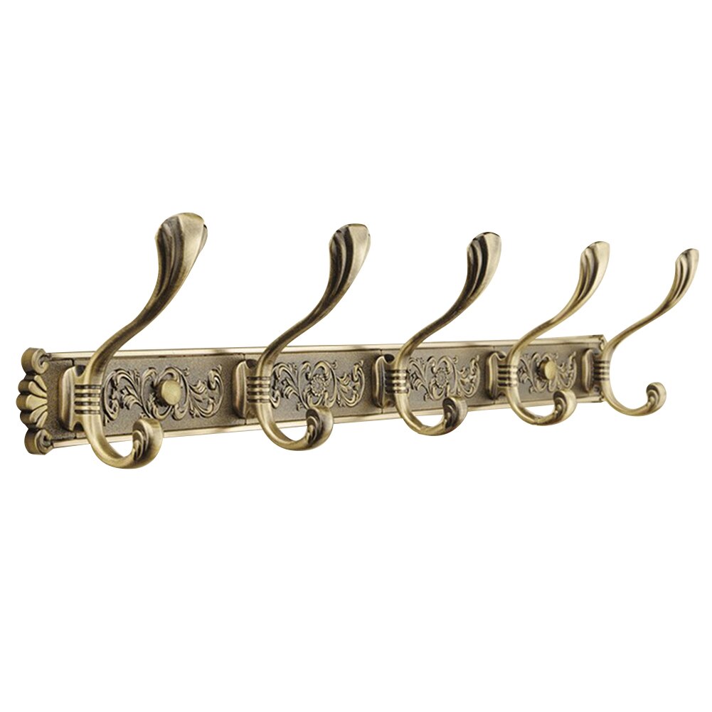 Colgador de pared con gancho para colgar bata de baño perchero abrigo ropa decorativo: 5 Hooks Fish Tail