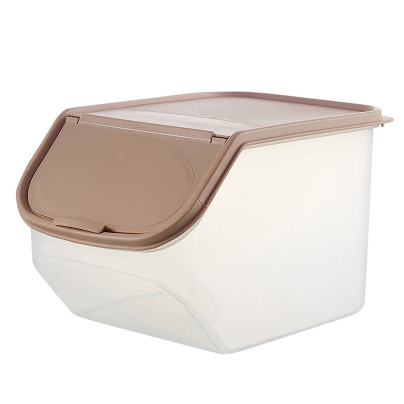 Storage Box Container Kitchen Rice Fruit Storage Box Barrel Grain Large Capacity Candy Snack Dry Grain Food Boxes Slide Cover @C: B / L