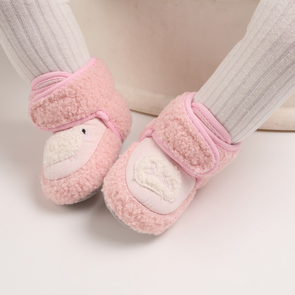 Baby Jongens Meisjes Slippers Leuke Schapen Patroon Cartoon Baby Laarzen Zachte Katoen Peuter Eerste Walker Crib Schoenen Grijpers 0-18M