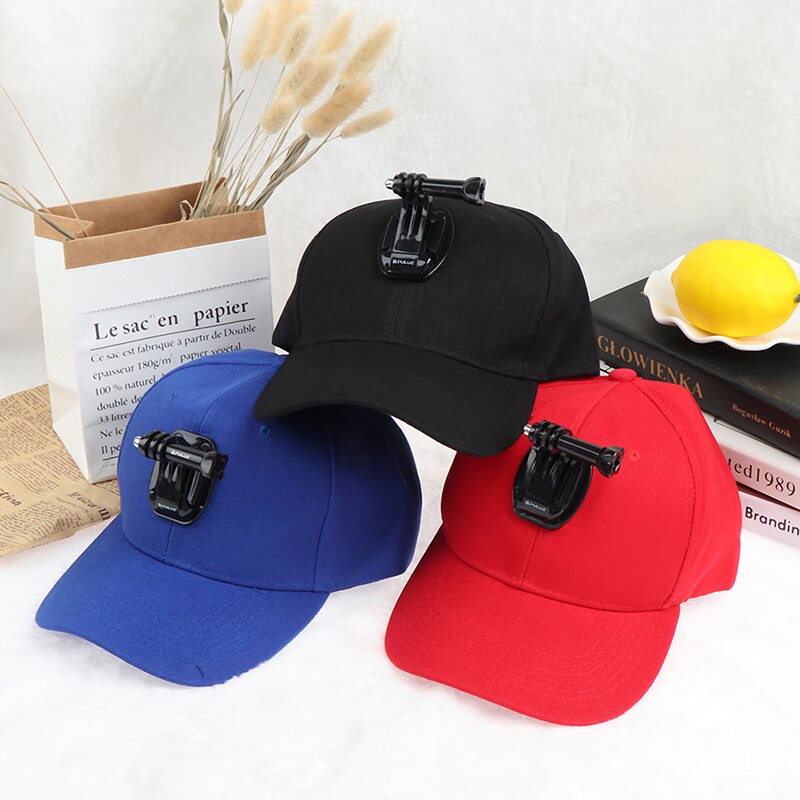 Chapeau de caméra de sport casquette réglable avec vis et socle de Stent J pour GoPro Hero 6/5