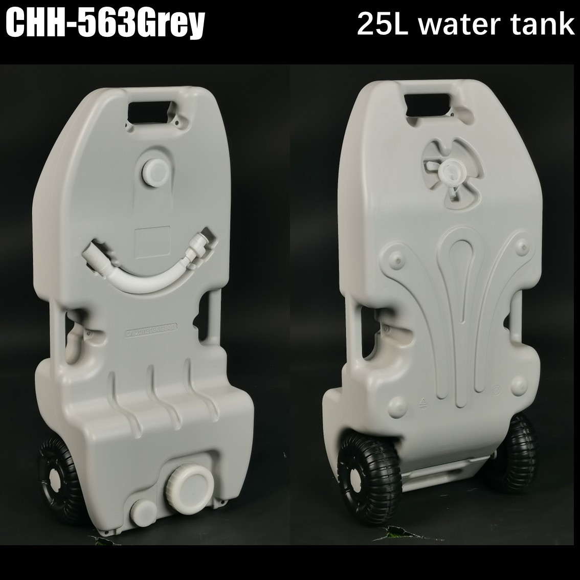 RV Camping Vessel Outdoor Wheeled Mobile Plastic Water Tank 25L/40L Portable Clear Water and Sewage Transfer Box