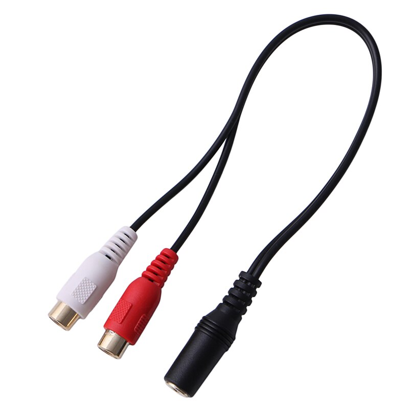 1 PC 3.5mm Stereo Female Naar 2 RCA Female Jack Audio Y Adapter Splitter Cable Cord