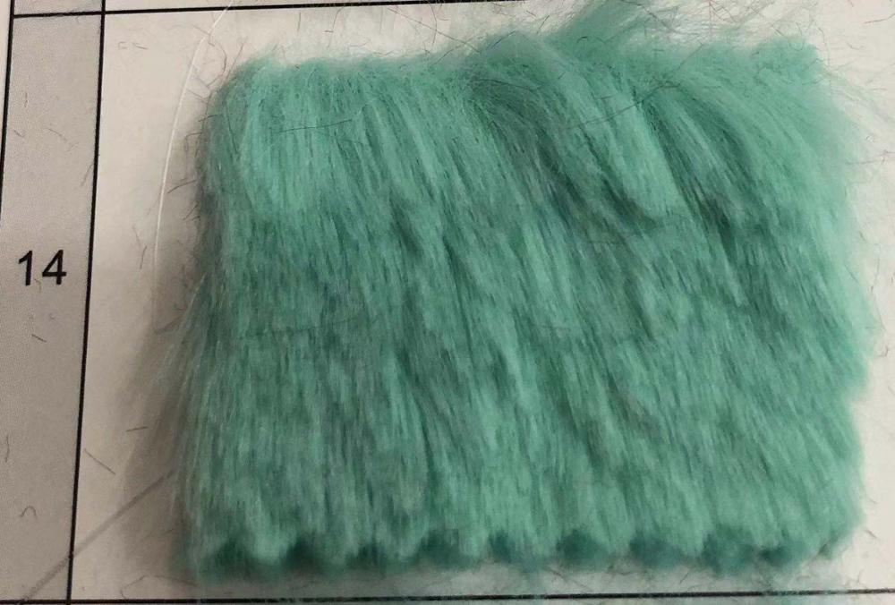 På pilsner 800g kaninpels 13mm høy imitert kaninpels, klær, hjemmetekstilleker, skomateriale plysjstoff: Himmelblå