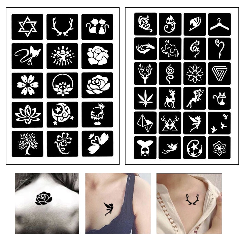 5,000+ Patterns choosable Tattoo Airbrush Stencils Templates Henna Stencils Tattoo Supplies body Stencil Tattoo Drawing