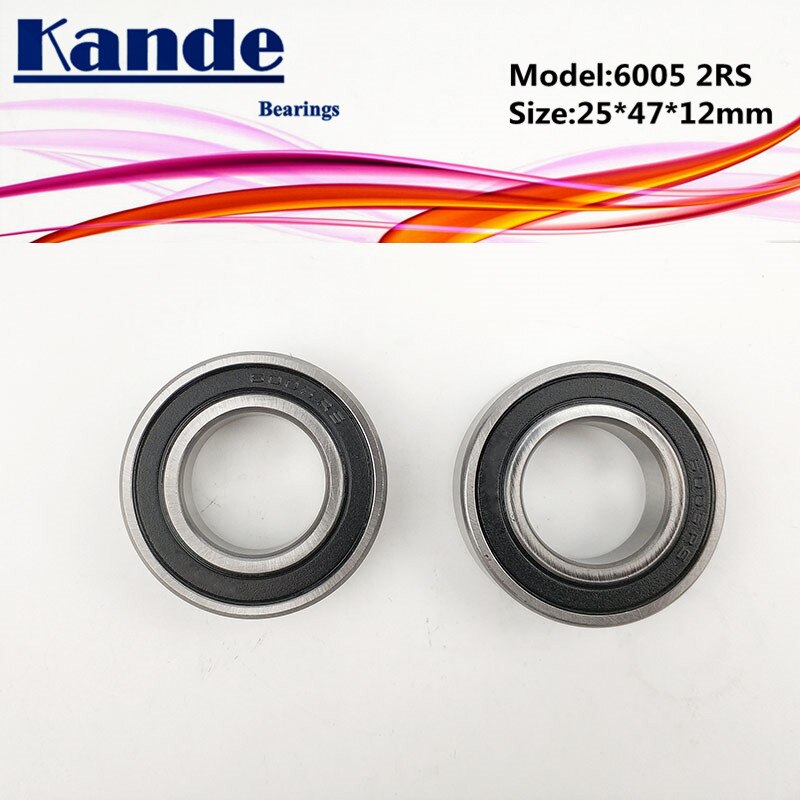 6005RS rodamiento 2 uds ABEC-5 6005 2RS rodamiento de bolas de ranura profunda de una sola fila 6005-2RS 25x47x12mm