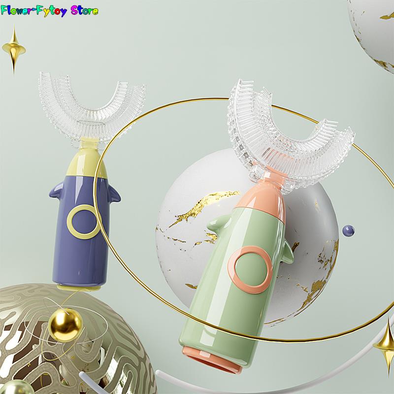 1PC spazzolino da denti per bambini a forma di U 360 ° spazzolino da denti per bambini cura dei denti per la pulizia dei denti spazzolino da denti per bambini spazzola per bambini cura dentale
