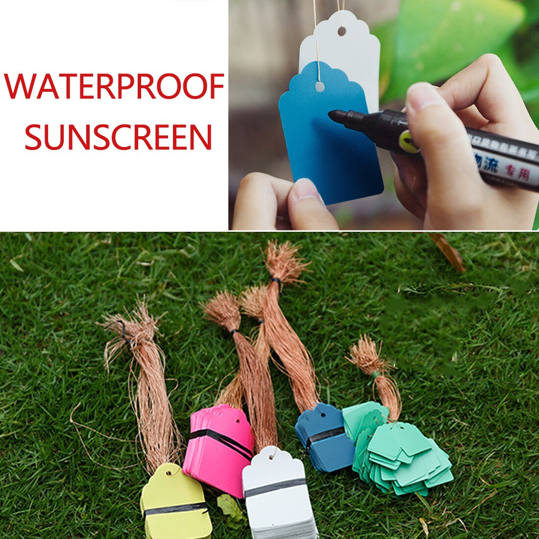 100 Stuks Herbruikbare Planten Hang Tag Labels En Merken Zaailing Tuin Bloempot Plastic Tag Nummer Plaat Opknoping Pvc Tool