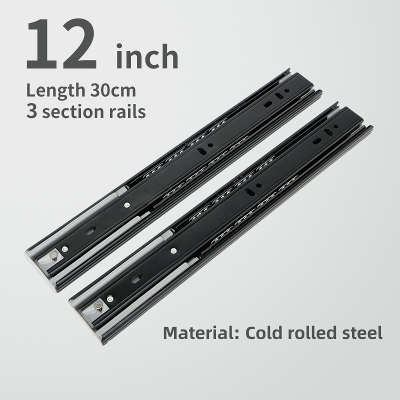 Drawer slide metal buffer mute drawer slide rail soft close drawer guide rail three-section cabinet slide rail furniture: Buffer 12inch 30cm