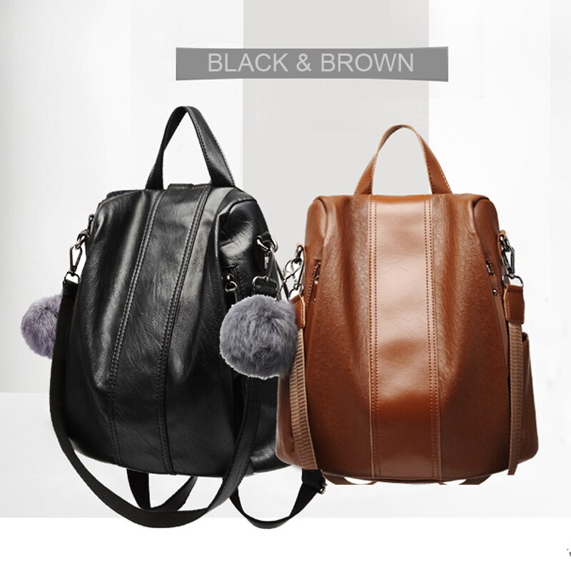 LYKANEFU Import PU Couro Estilo Preppy Mulheres Mochila Bolsa de Ombro Ocasional Saco de Couro Escola Mochilas para Meninas Adolescentes