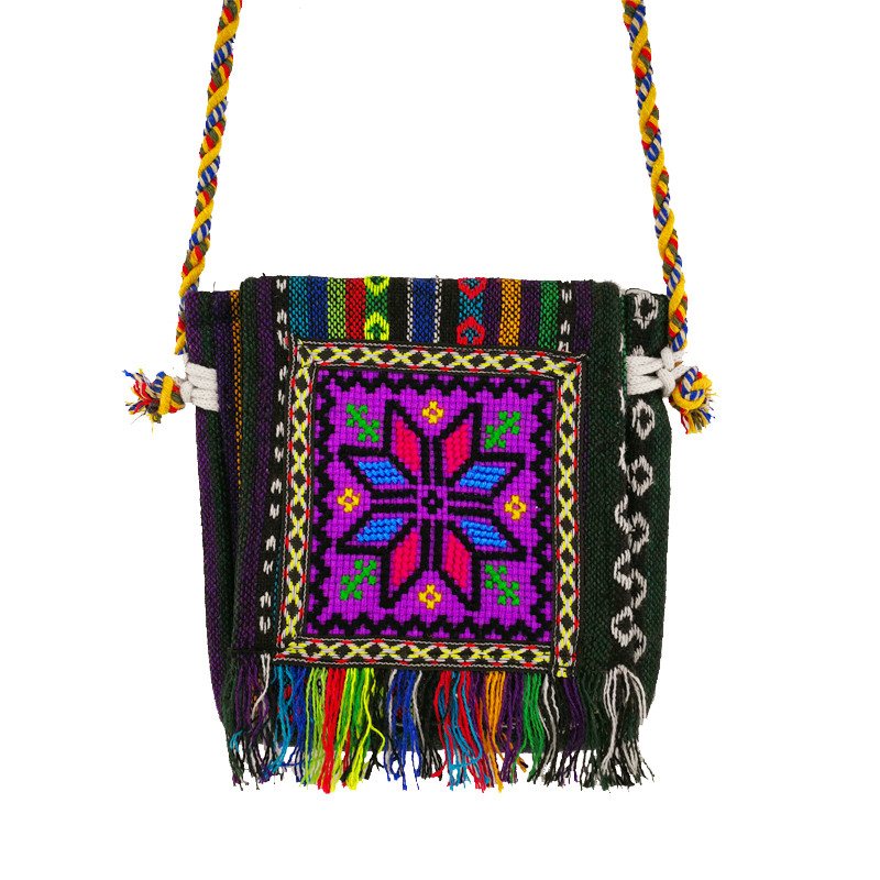 Bohemian retro canvas vrouwen crossbody tassen sneeuwvlok meisjes Kwastje patroon tassen