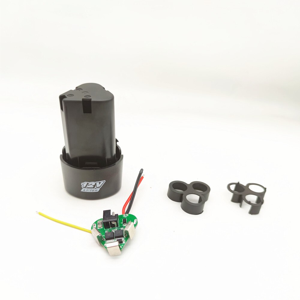 screwdriver 3s bms 12.6V 18650 hand electric drill pcb with battery storage case box holder nickel hand drill accessories